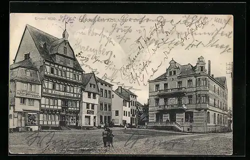 AK Adenau i. Eifel, Hotel auf dem Marktplatz