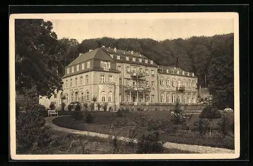 AK Niedermendig, Benediktinerabtei, Hotel maria Laach am Laacher See im Rhld.