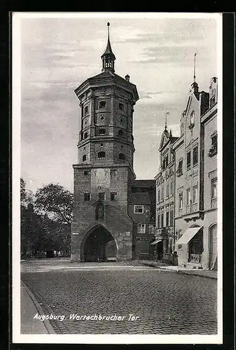 AK Augsburg, Blick zum Wertachbrucher Tor