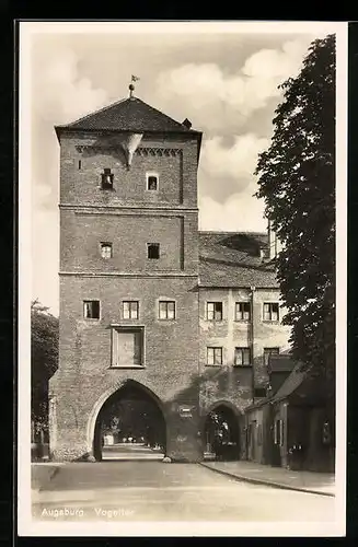 AK Augsburg, Blick durch das Vogeltor