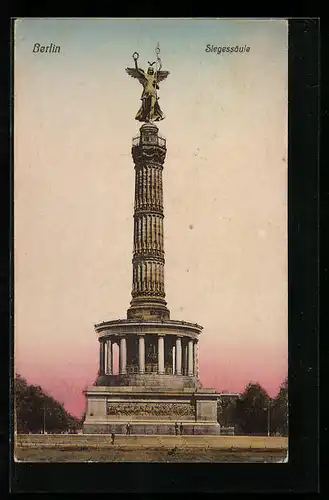 AK Berlin-Tiergarten, vor der Siegessäule