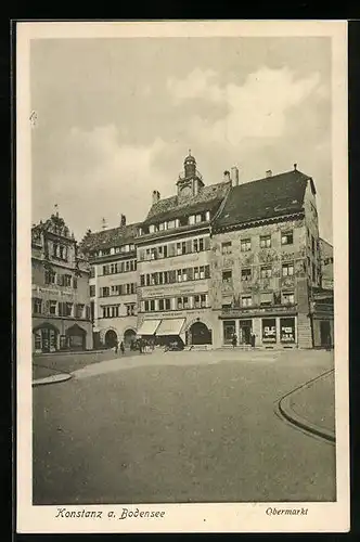 AK Konstanz am Bodensee, Geschäfte auf dem Obermarkt