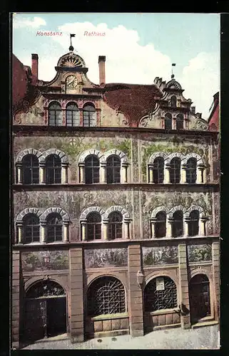 AK Konstanz am Bodensee, Fassade des Rathaus