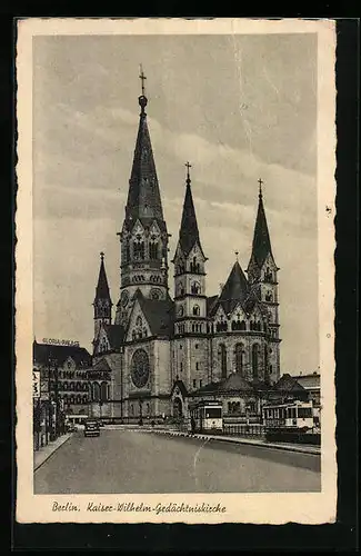 AK Berlin-Charlottenburg, vor der Kaiser-Wilhelm-Gedächtniskirche