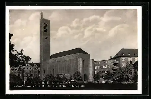 AK Berlin-Wilmersdorf, Kirche am Hohenzollernplatz