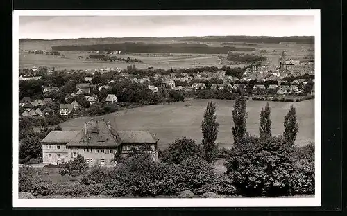 AK Weissenburg in Bayern, Blick über die Augenklinik auf die Stadt