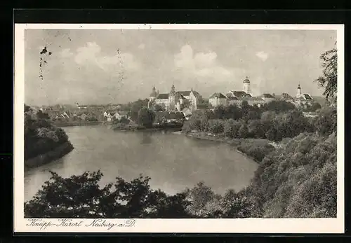 AK Neuburg a. D., Blick über die Donau auf die Stadt