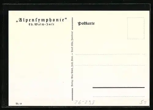 Künstler-AK Thomas Walch: Alpensymphonie, alter Mann spielt die Harfe