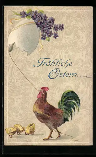 AK Hahn läutet die Osterei-Glocke
