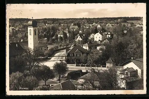 AK Planegg, Blick auf den gesamten Ort und die Kirche