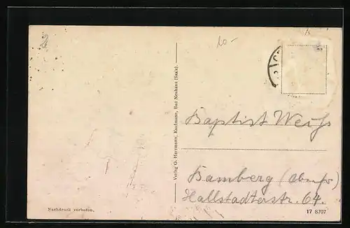 AK Neustadt a. Saale, Partie an der Stadtmauer