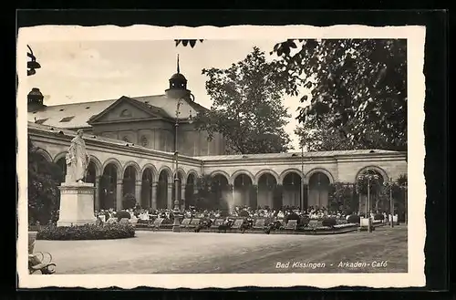 AK Bad Kissingen, Denkmal im Arkaden-Cafe