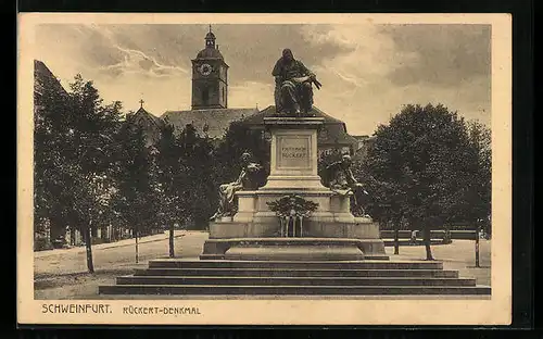 AK Schweinfurt, am Rückert-Denkmal