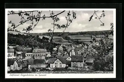 AK Heigenbrücken im Spessart, Blick auf die Kirche im Ort