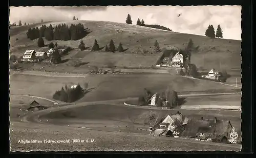 AK Altglashütten im Schwarzwald, Blick auf die Villen am Hang