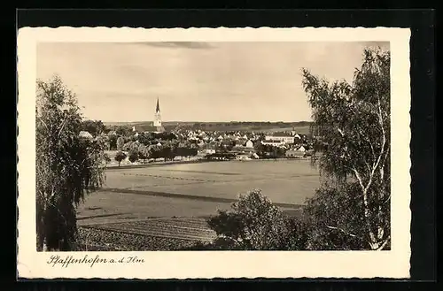 AK Pfaffenhofen a. d. Ilm, Generalansicht der Stadt, die Kirche ragt heraus