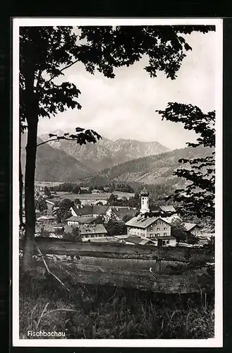AK Fischbachau, Ortsansicht von einem Aussichtspunkt
