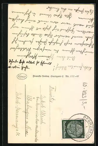 AK Pforzheim, Stadtkirche mit Enz