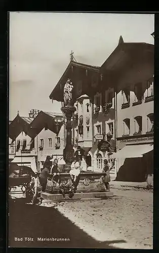 AK Bad Tölz, Kinder am Marienbrunnen