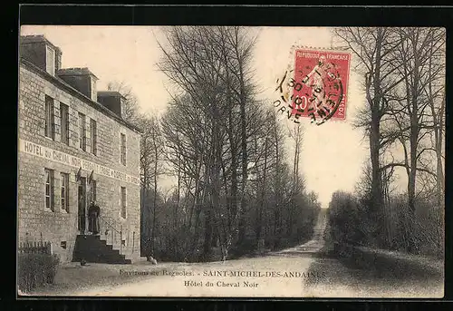 AK Saint-Michel-des-Andaines, Hotel du Cheval Noir