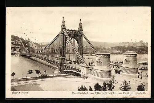 AK Budapest, Die Elisabethbrücke