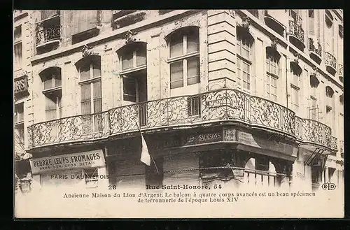 AK Paris, Rue Saint-Honore, 54, Ancienne Maison du Lion d`Argent