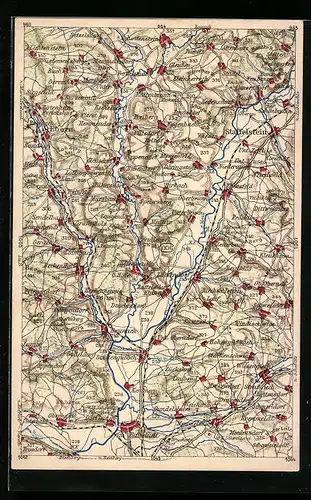 AK Staffelstein, Landkarte der Umgebung, Wona-Verlag