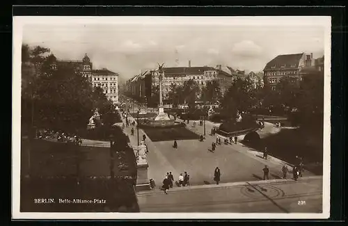 AK Berlin-Kreuzberg, Belle-Alliance-Platz aus der Vogelschau