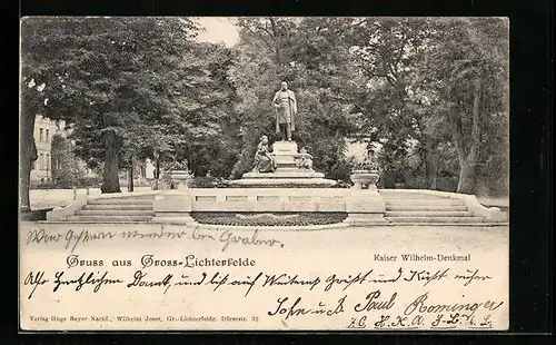 AK Gross-Lichterfelde, Kaiser Wilhelm-Denkmal