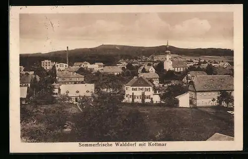 AK Walddorf, Panorama mit Kottmar