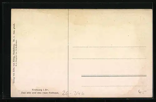 Künstler-AK Heinrich Hoffmann: Freiburg i. Br., Das alte und das neue Rathaus