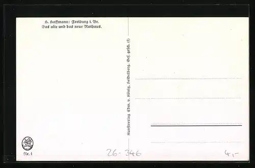 Künstler-AK Heinrich Hoffmann: Freiburg i. Br., Altes und neues Rathaus