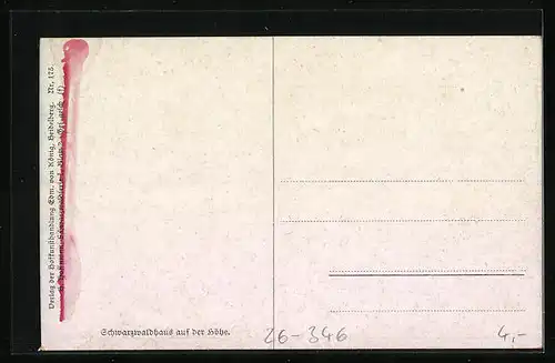 Künstler-AK Heinrich Hoffmann: Schwarzwaldhaus auf der Höhe