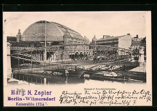 AK Berlin, Bahnhof Friedrichstrasse