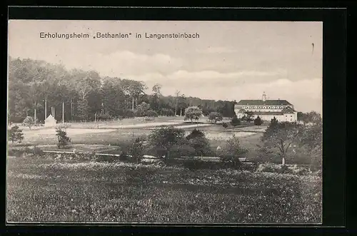 AK Langensteinbach, Erholungsheim Bethanien aus der Ferne gesehen