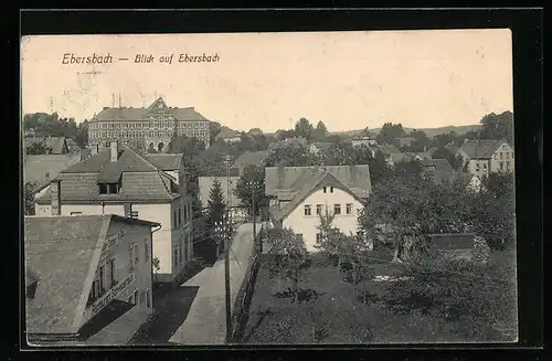 AK Ebersbach, Ortsansicht aus der Vogelschau