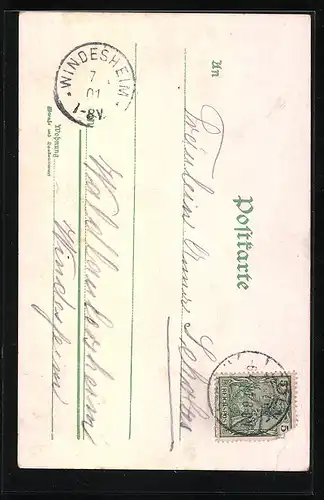 AK Osterengel mit Margeriten