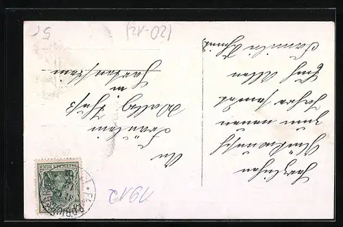 AK Jahreszahl 1913 mit Kleeblättern