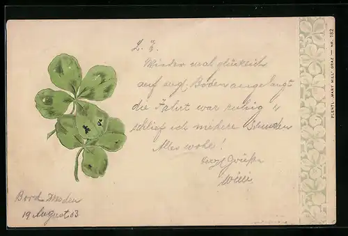 AK Zwei Kleeblätter