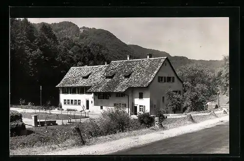 AK Langenbruck, Hofgut Spittel mit Strasse