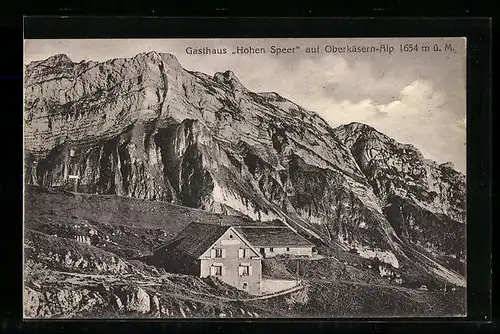 AK Amden, Gasthaus Hohen Speer auf Oberkäsern-Alp