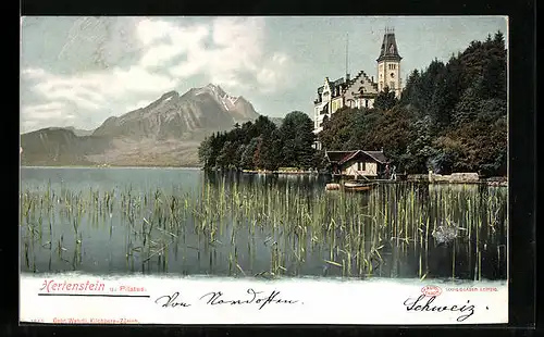 AK Hertenstein, Turmgebäude am See und Pilatus