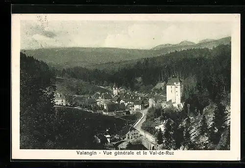 AK Valangin, Vue generale et le Val-de-Ruz