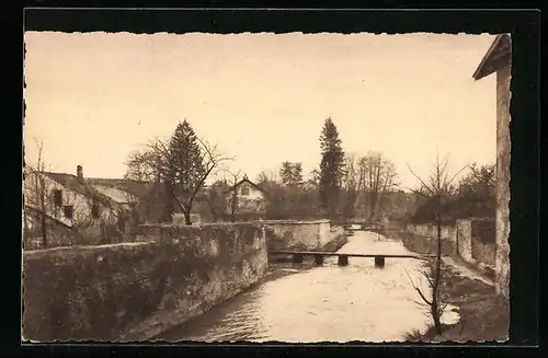 AK Bains-les-Bains, Crépuscule sur le Bagnerot