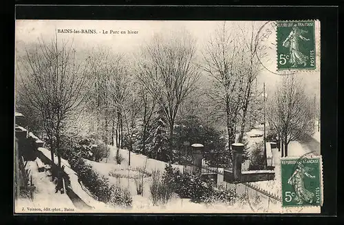 AK Bains-les-Bains, Le Parc en hiver