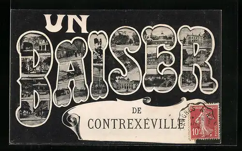 AK Contrexéville, Un Baiser - Vue parcielle, Le Chateau