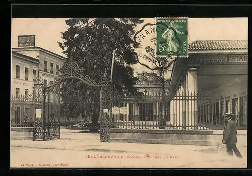 AK Contrexéville, Entrée du Parc