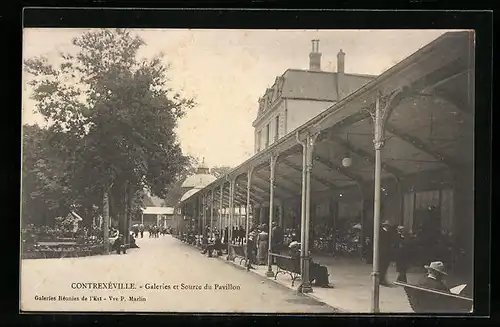 AK Contrexéville, Galeries et Source du Pavillon