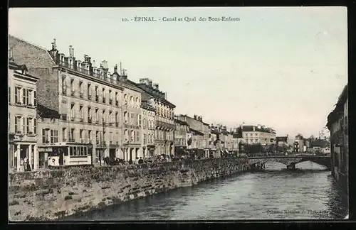 AK Épinal, Canal et Quai des Bons-Enfants