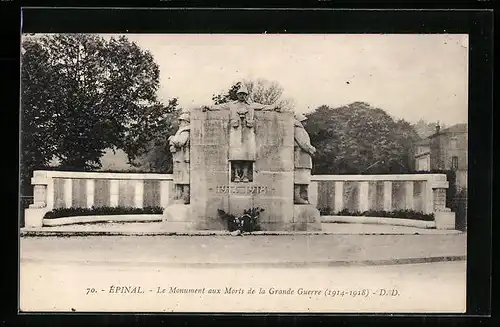 AK Épinal, Le Monument aux Morts de la Grande Guerre (1914-1918)